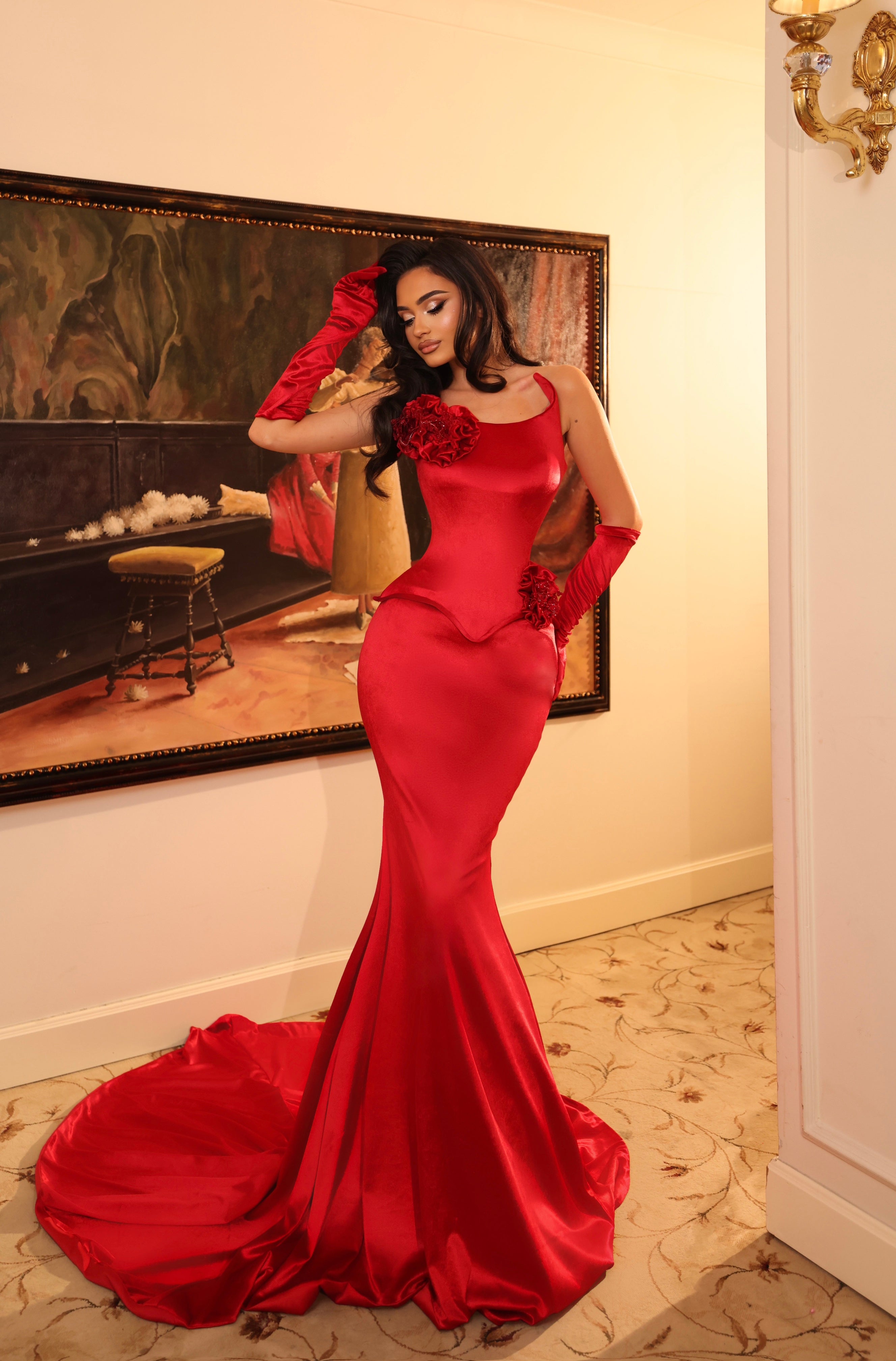 Doana - Floral Mermaid Gown