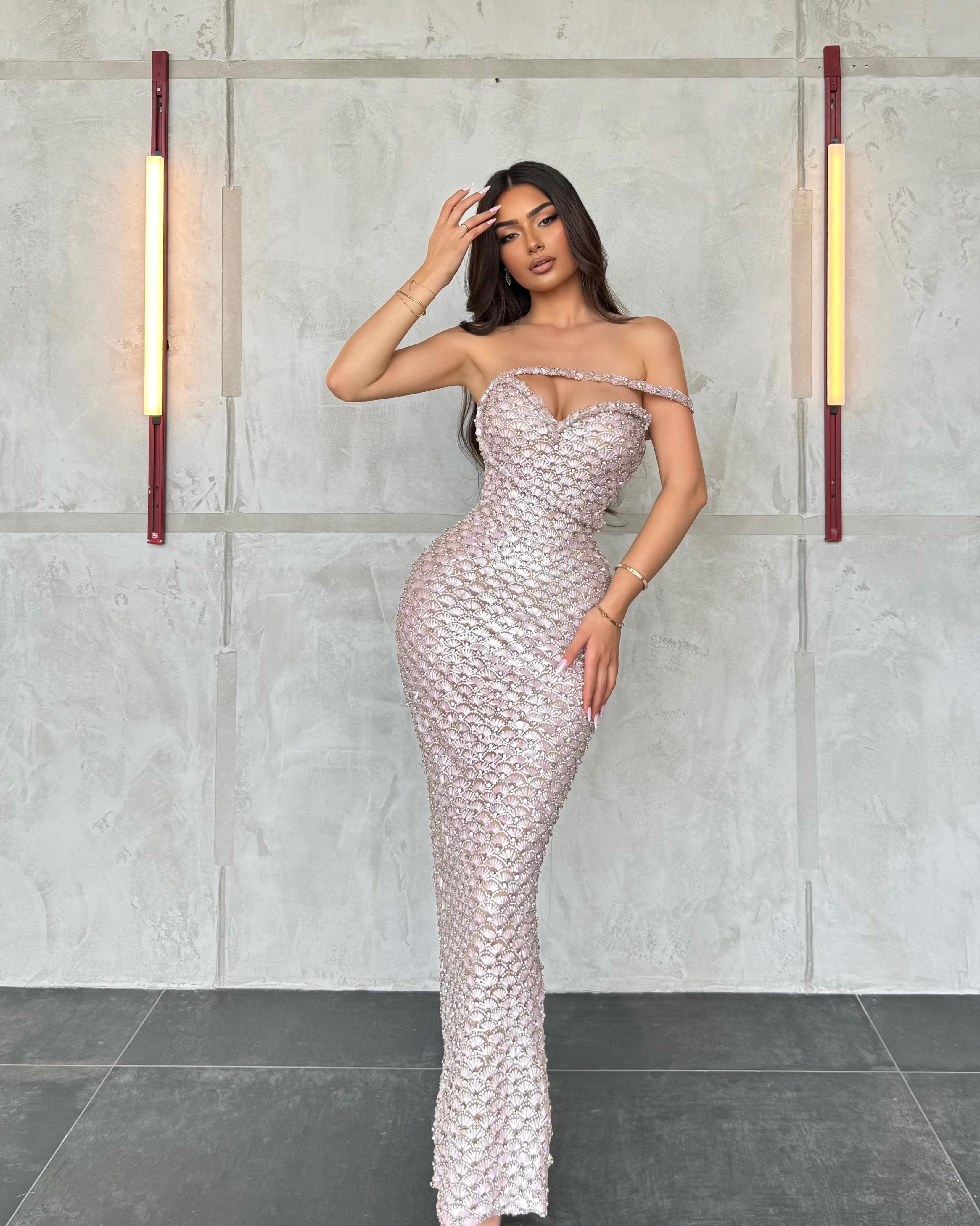 Arlinè – Hand embellished crystal gown