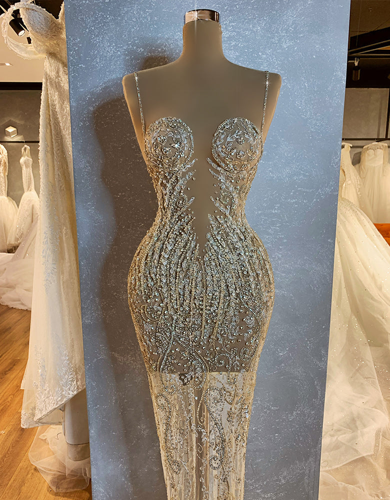 Silver Embellished Dress