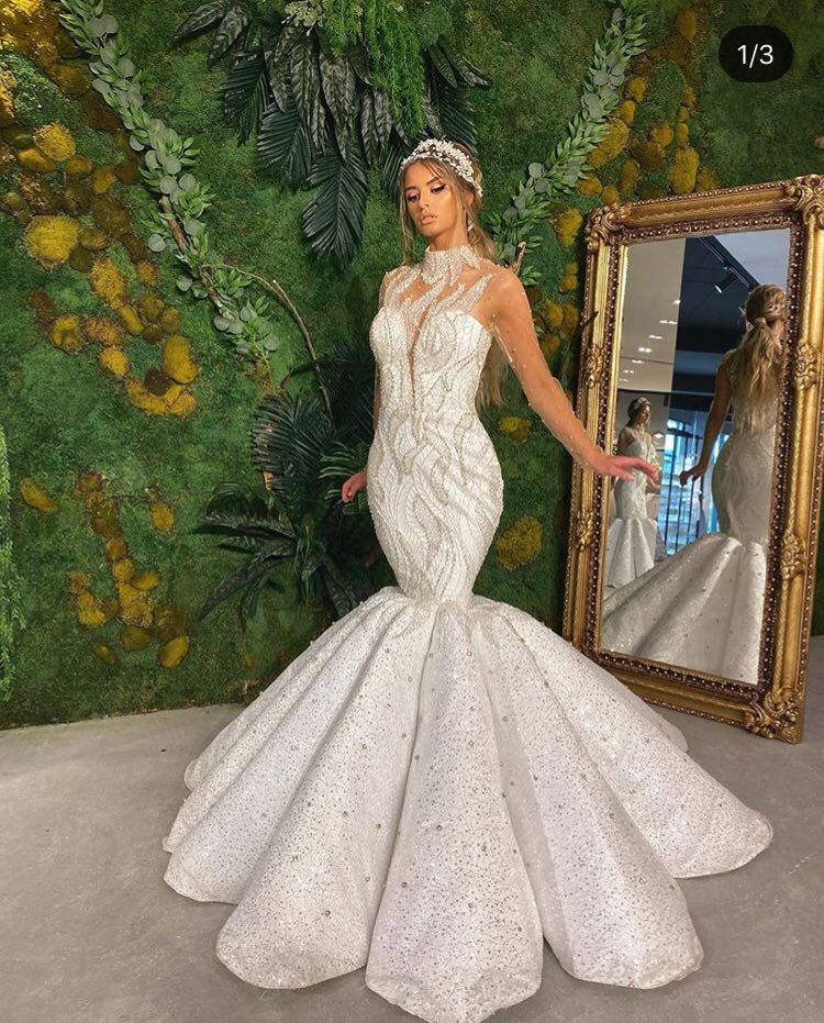 Mermaid Shimmering Bridal Dress – Walone Fashion Group LLC