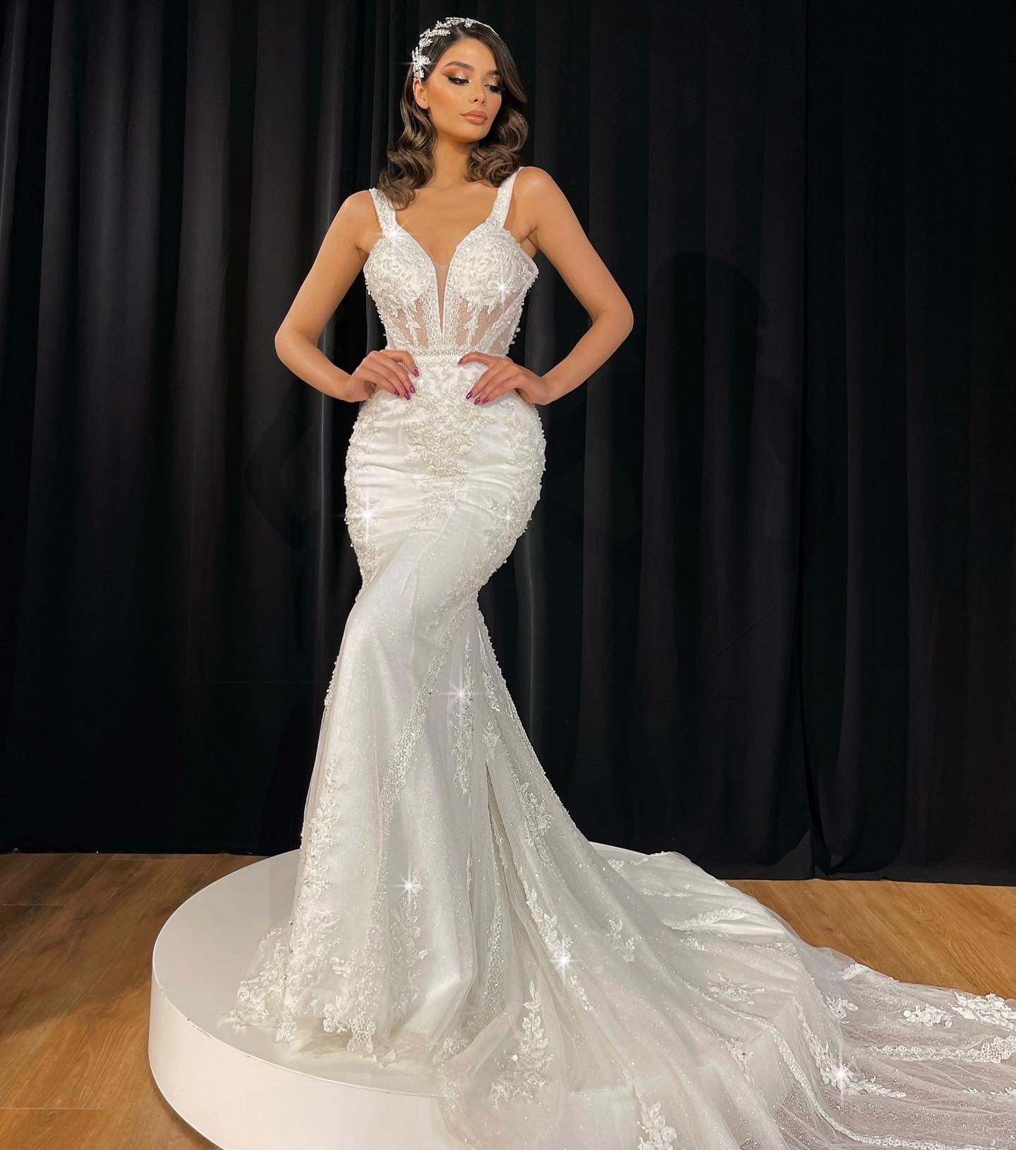Sleeveless Mermaid Bridal Dress