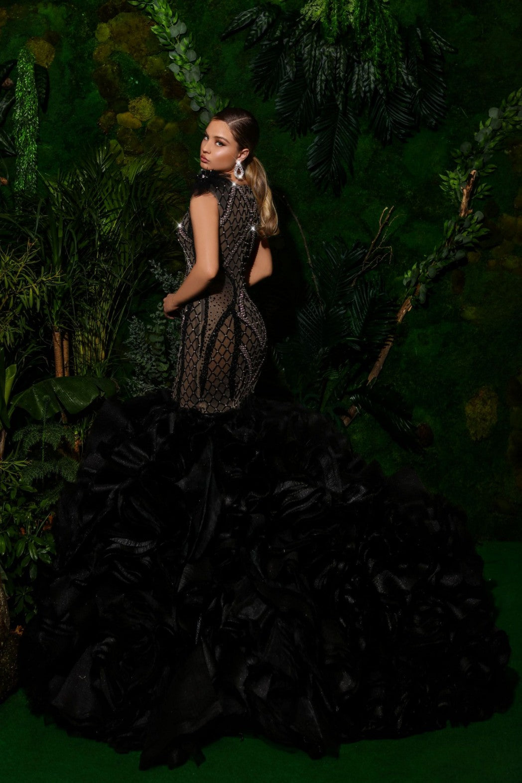 Black Embroidered Dress