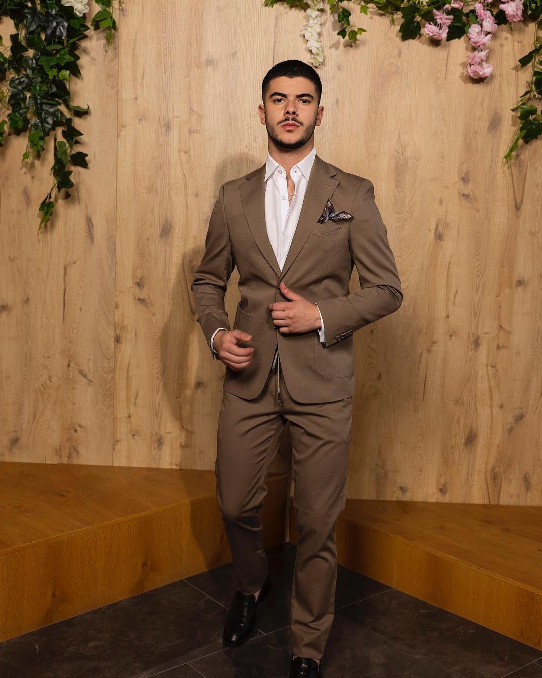 Single Breasted Brown Suit