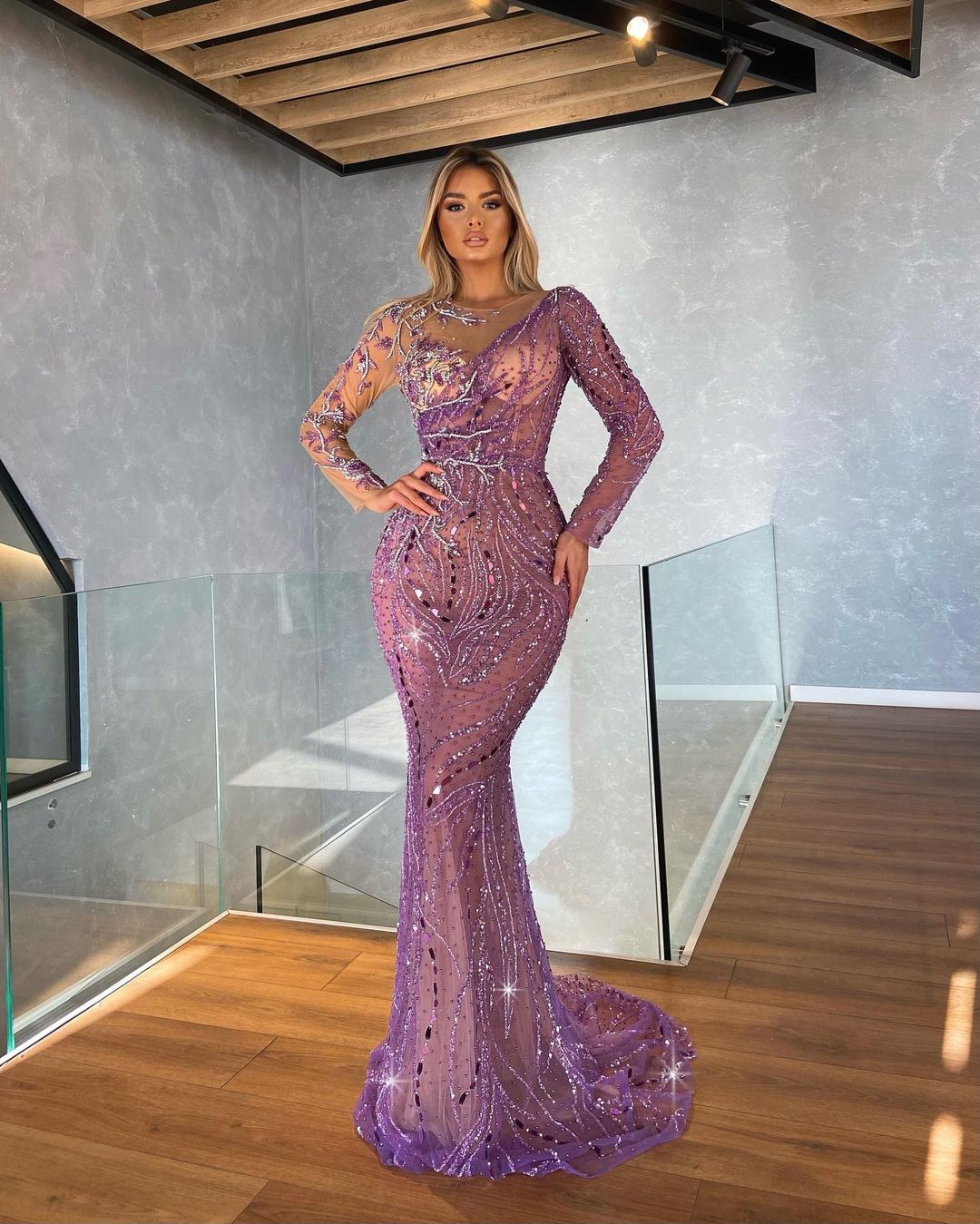 Long Purple Maxi Dress