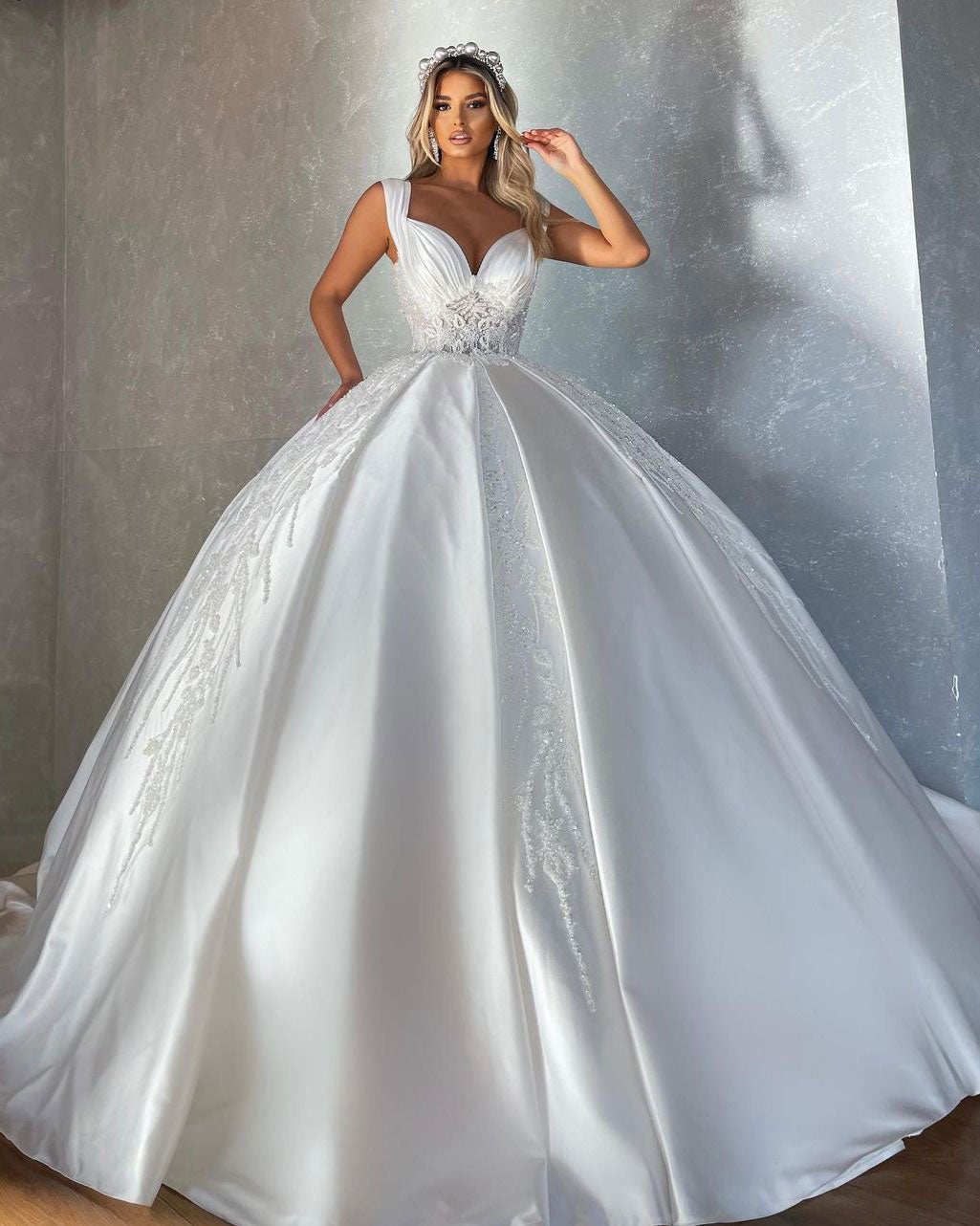 Long Slip Ball Gown Dress