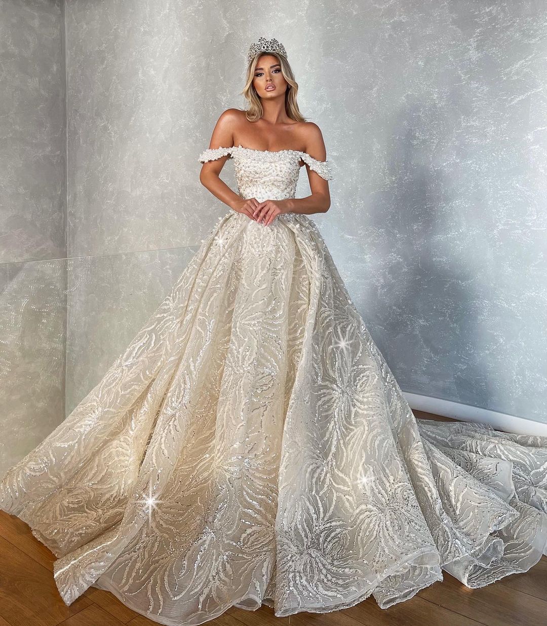 Off Shoulder Ball Gown