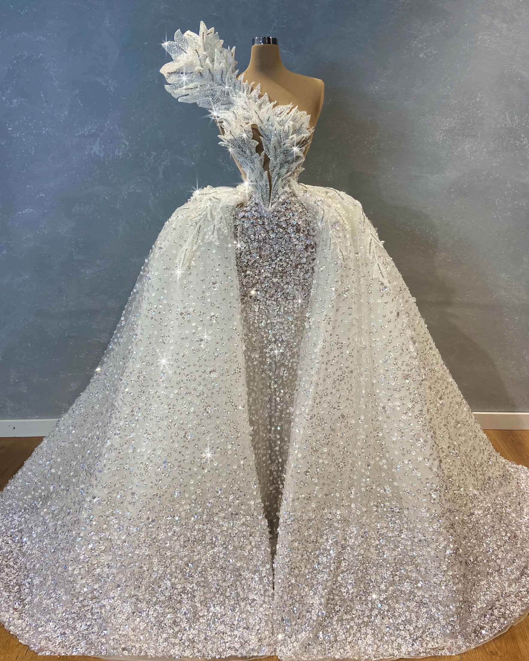 Strapless Beaded Wedding Dress