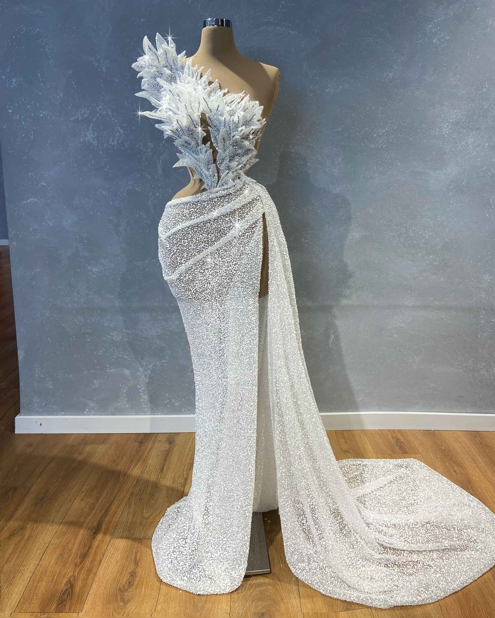 Strapless Beaded Wedding Gown